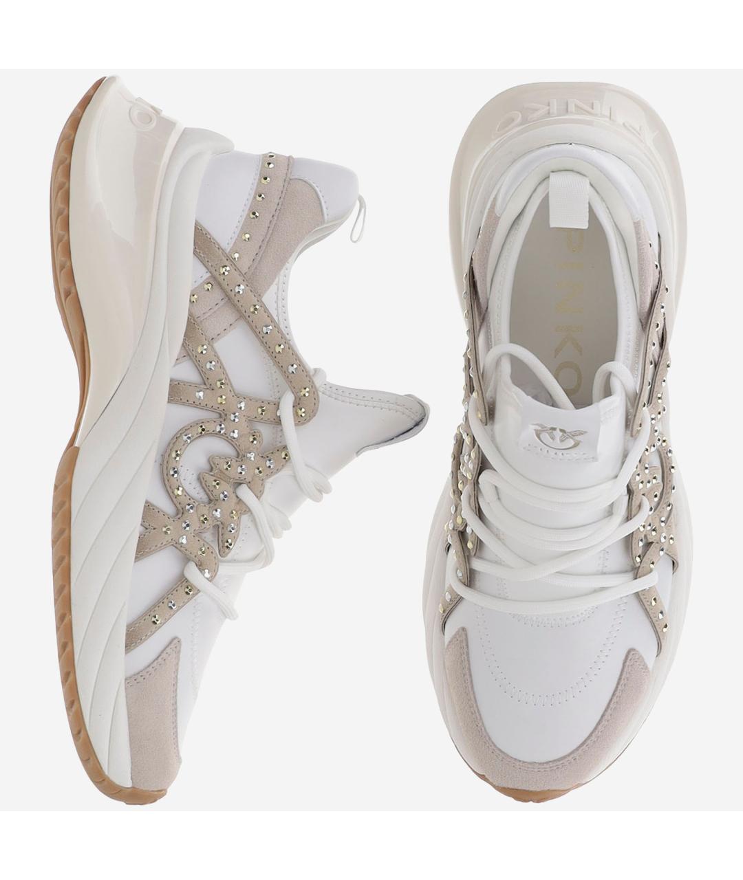 PINKO Белые синтетические кроссовки, фото 2