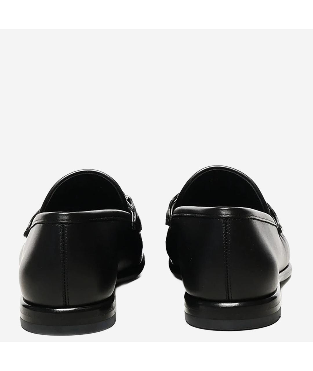 FERRAGAMO Черные кожаные лоферы, фото 2