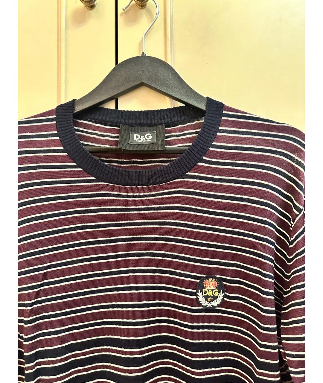 DOLCE&GABBANA Бордовый шерстяной джемпер / свитер, фото 3