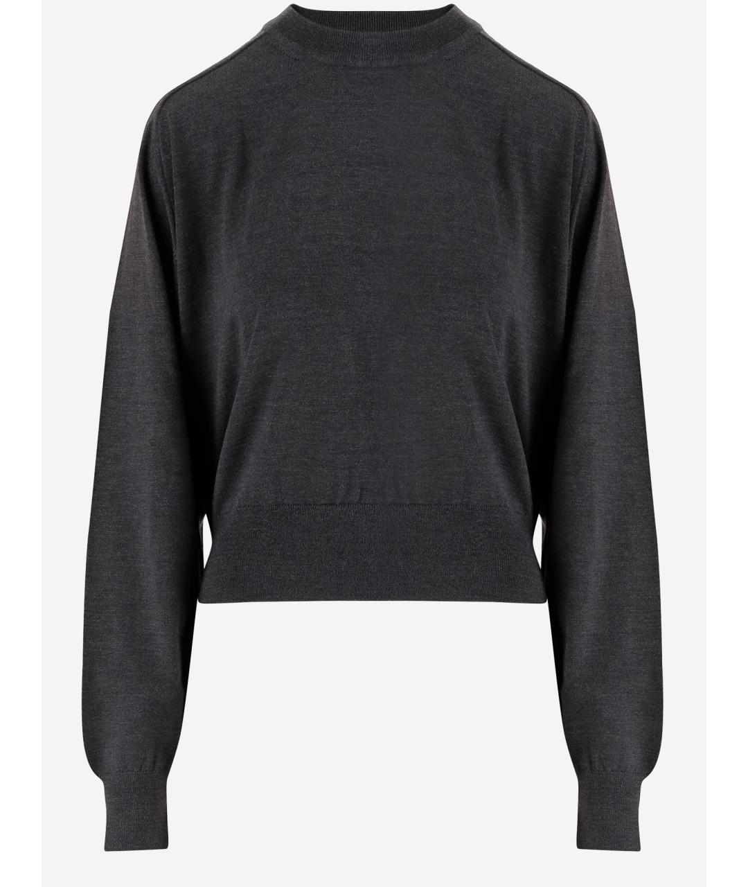 JACQUEMUS Серый шерстяной джемпер / свитер, фото 4