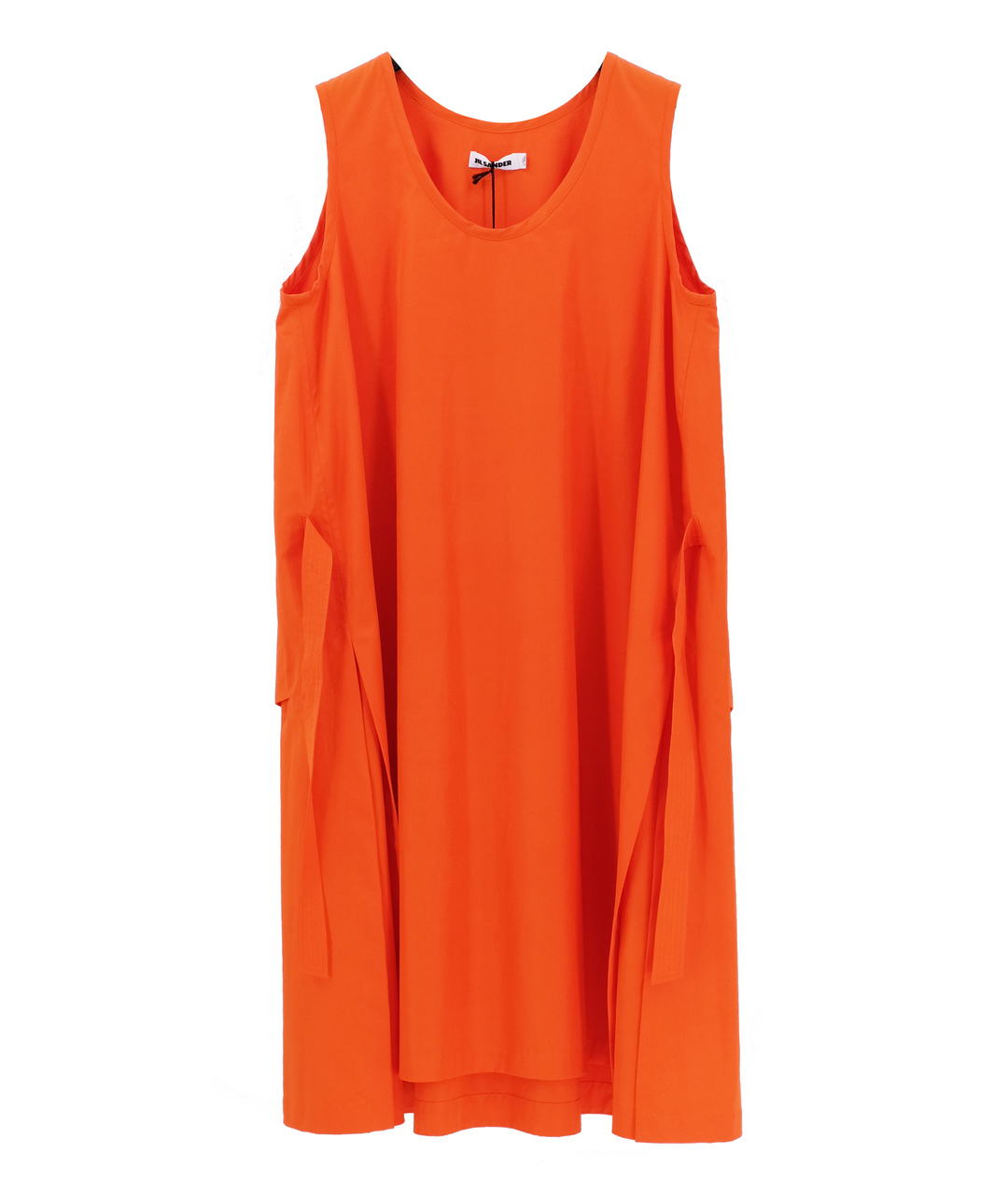 JIL SANDER Оранжевое вискозное повседневное платье, фото 1
