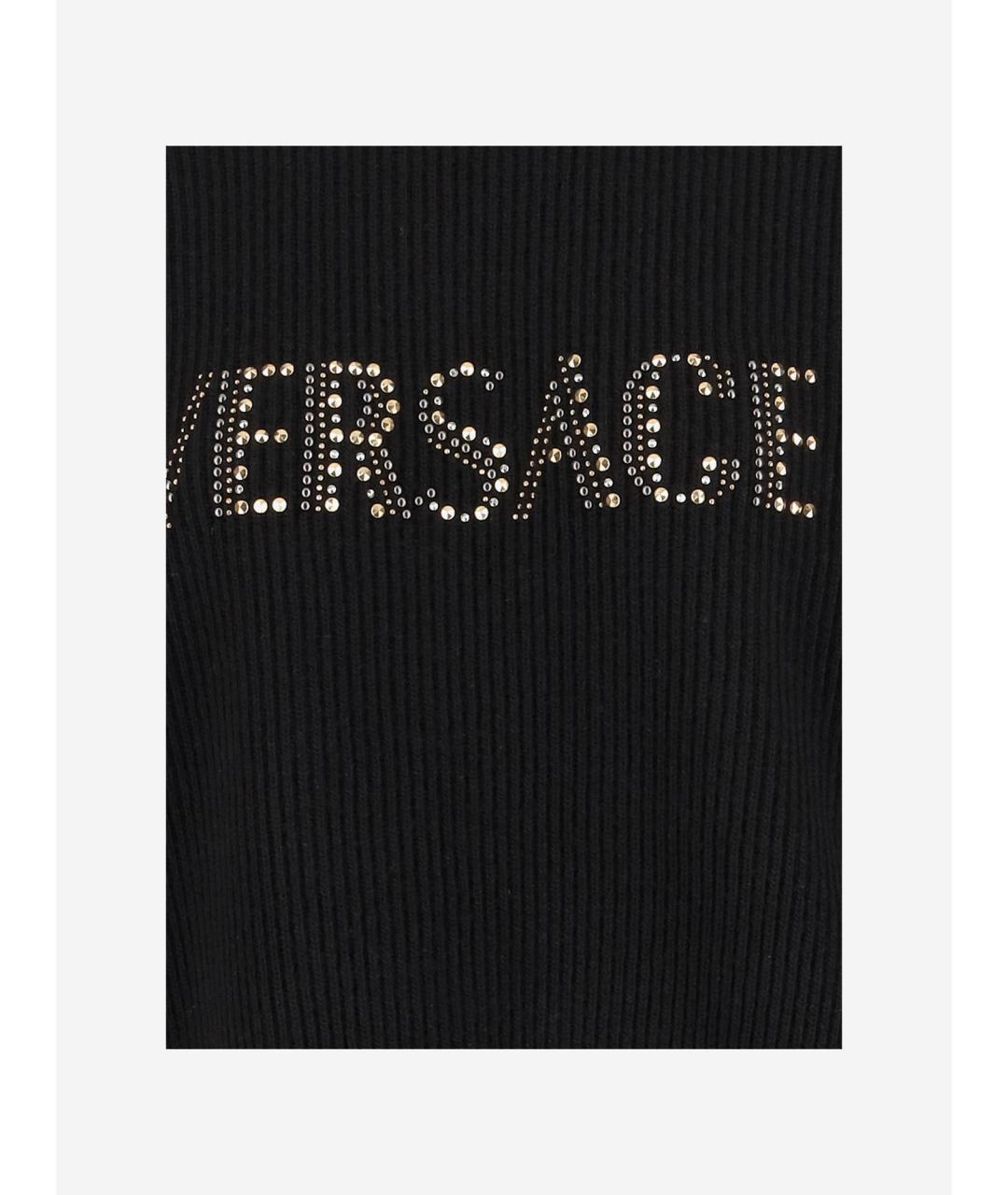 VERSACE Черный шерстяной джемпер / свитер, фото 3