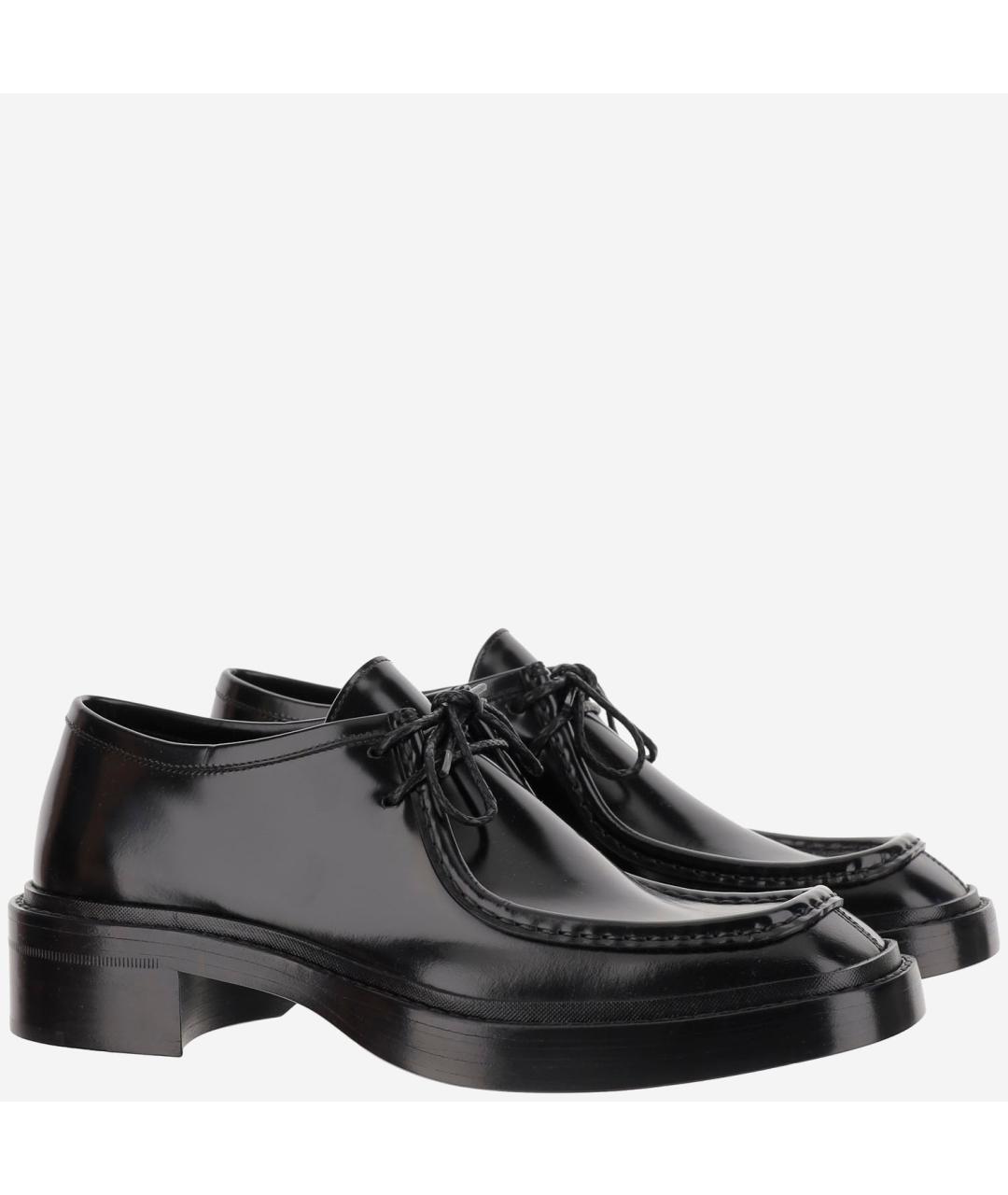 SAINT LAURENT Черные кожаные туфли, фото 3