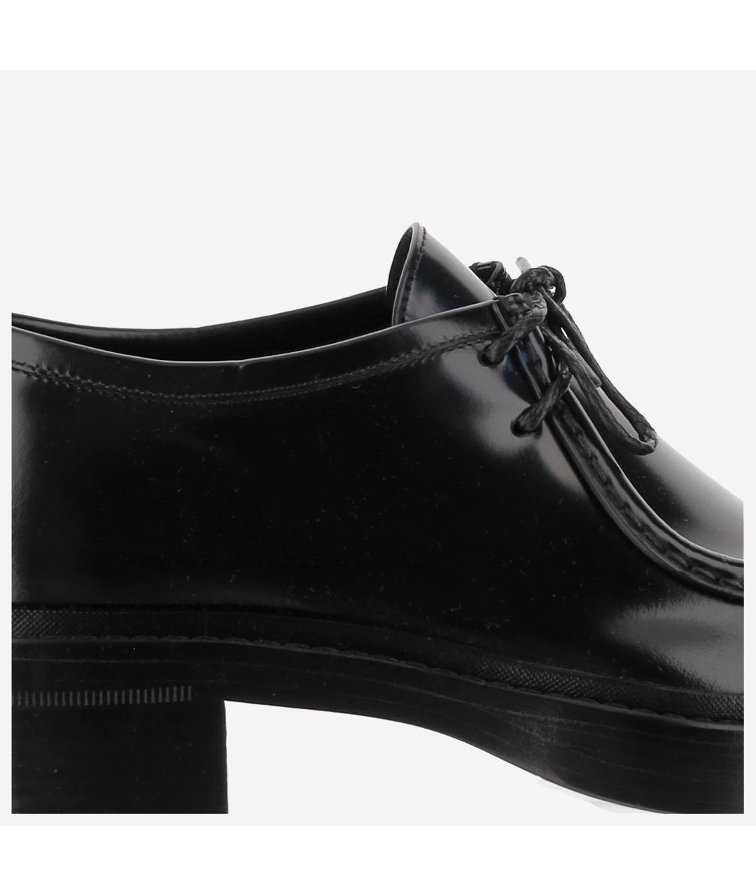 SAINT LAURENT Черные кожаные туфли, фото 5