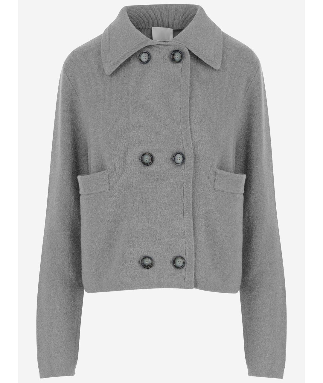 ALLUDE Серая шерстяная куртка, фото 4