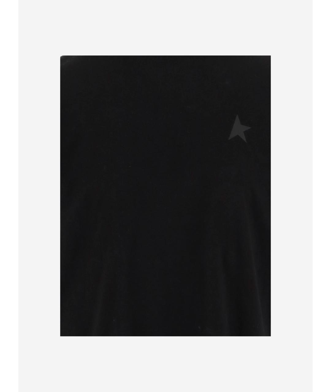 GOLDEN GOOSE DELUXE BRAND Черная хлопковая футболка, фото 3