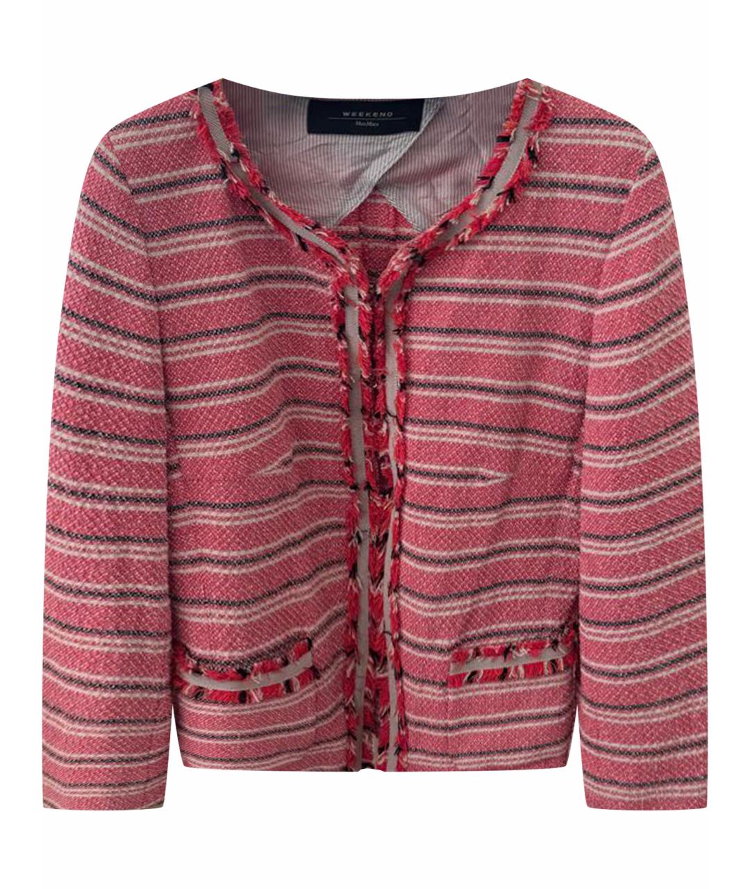 WEEKEND MAX MARA Коралловый хлопко-эластановый жакет/пиджак, фото 1