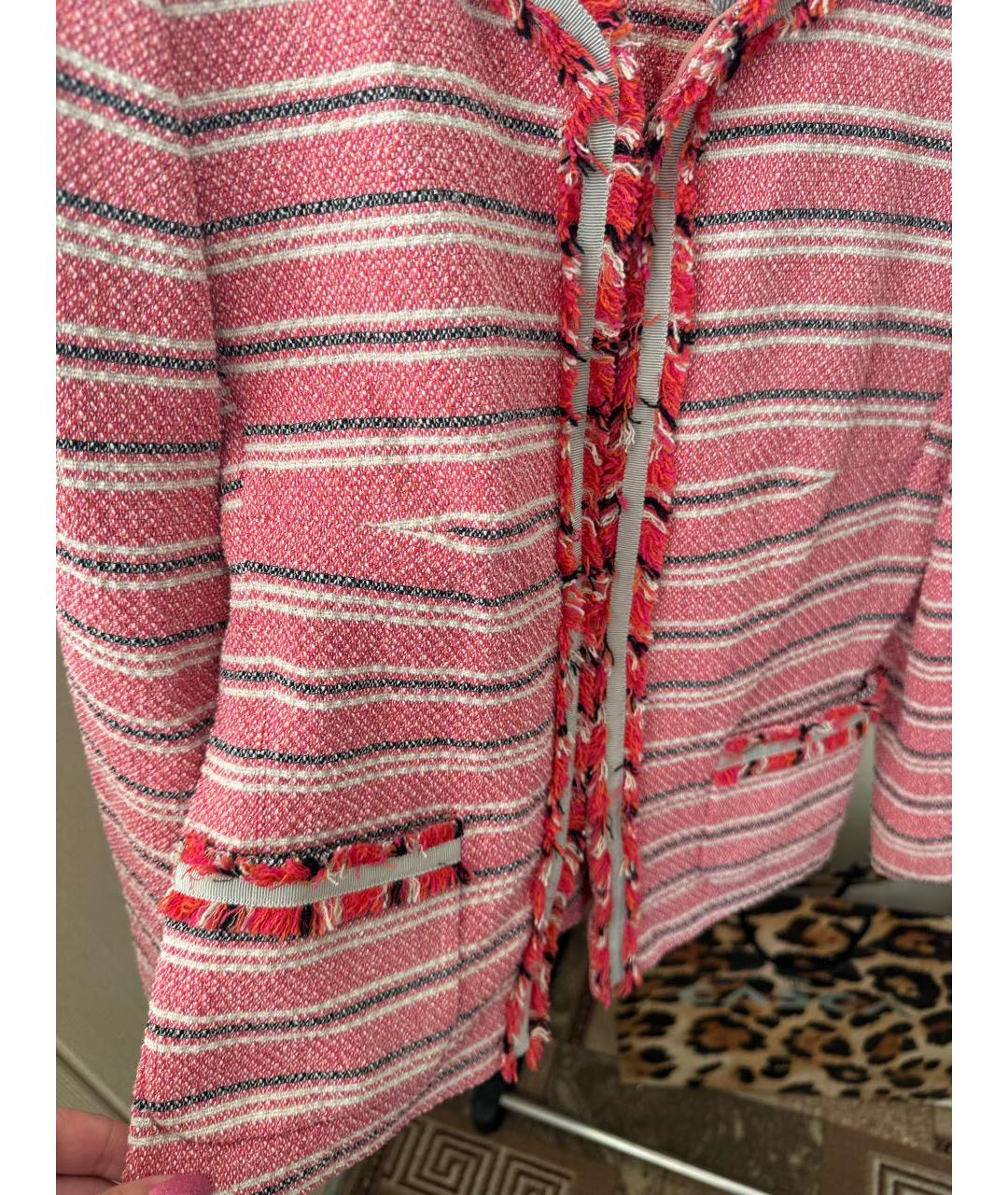 WEEKEND MAX MARA Коралловый хлопко-эластановый жакет/пиджак, фото 6