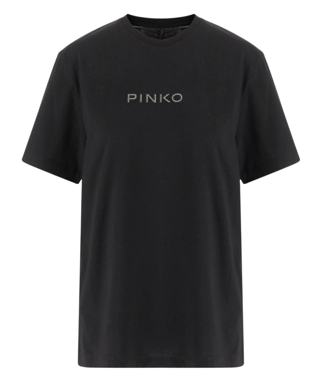 PINKO Черная хлопковая футболка, фото 1