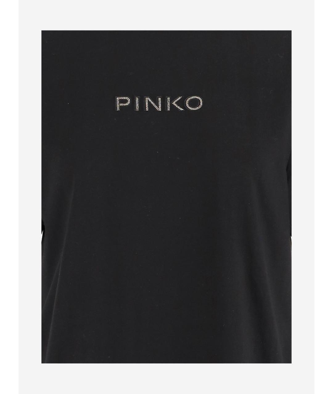 PINKO Черная хлопковая футболка, фото 3