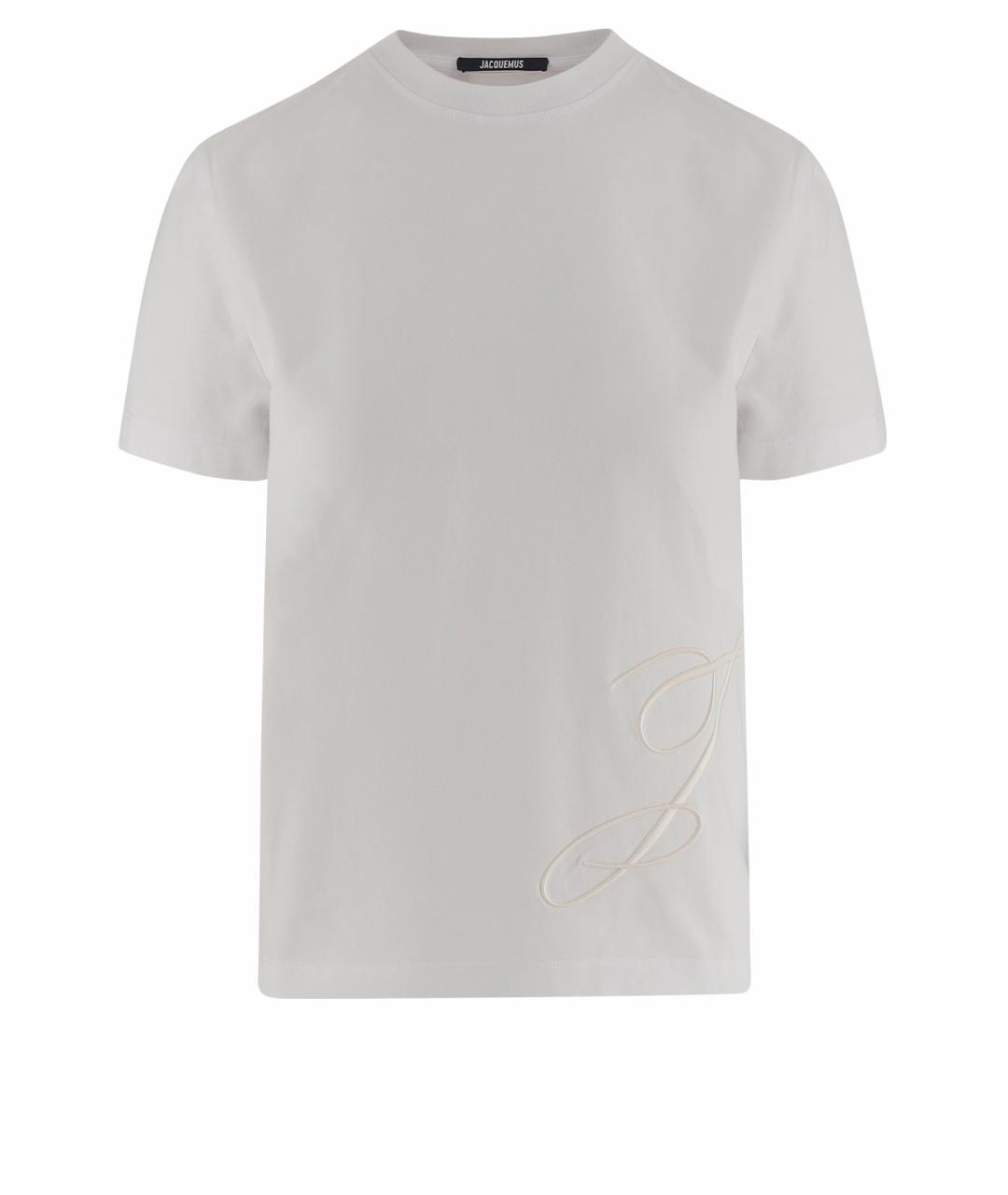 JACQUEMUS Белая хлопковая футболка, фото 1