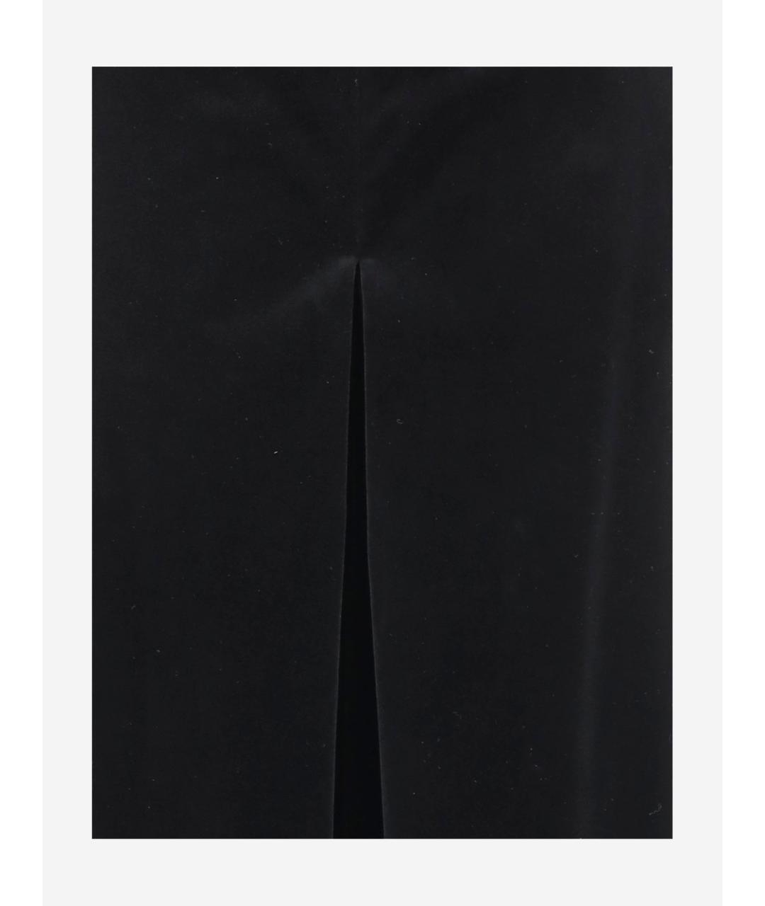 SAINT LAURENT Черная хлопковая юбка миди, фото 3