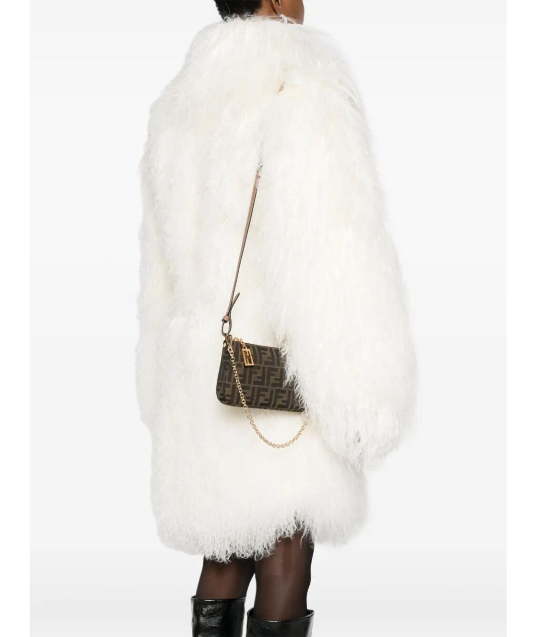 FENDI Коричневая тканевая сумка через плечо, фото 2