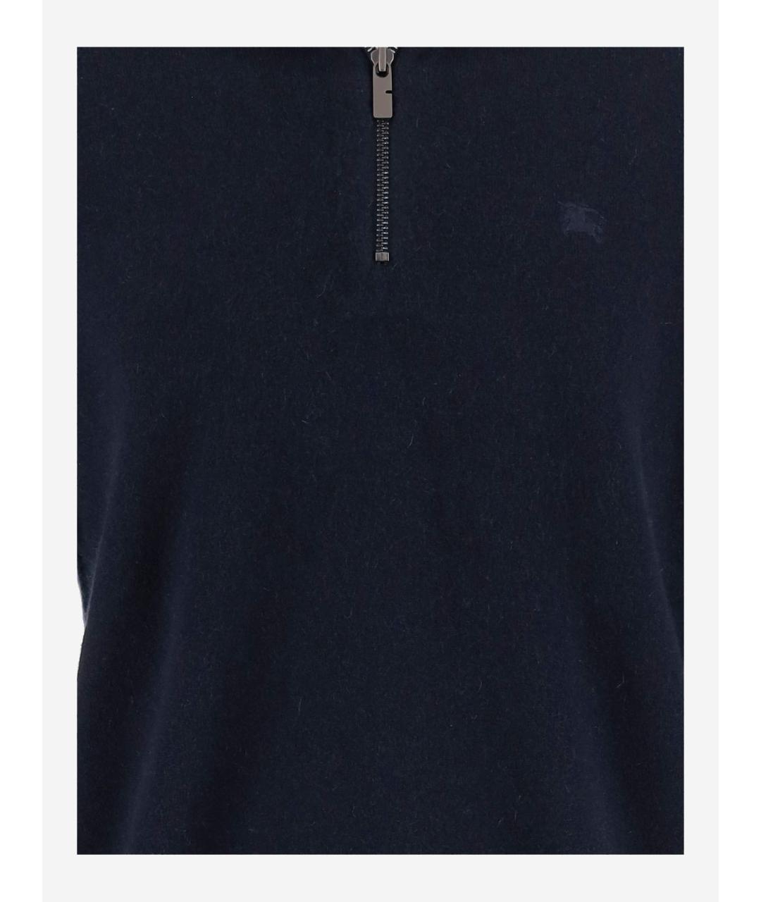 BURBERRY Темно-синий кашемировый джемпер / свитер, фото 3