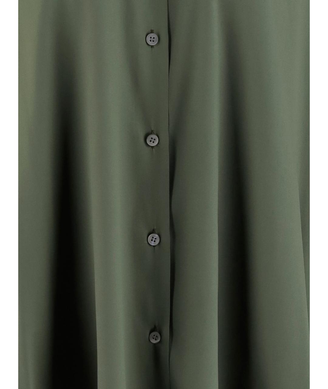 DRIES VAN NOTEN Зеленая шелковая рубашка, фото 3