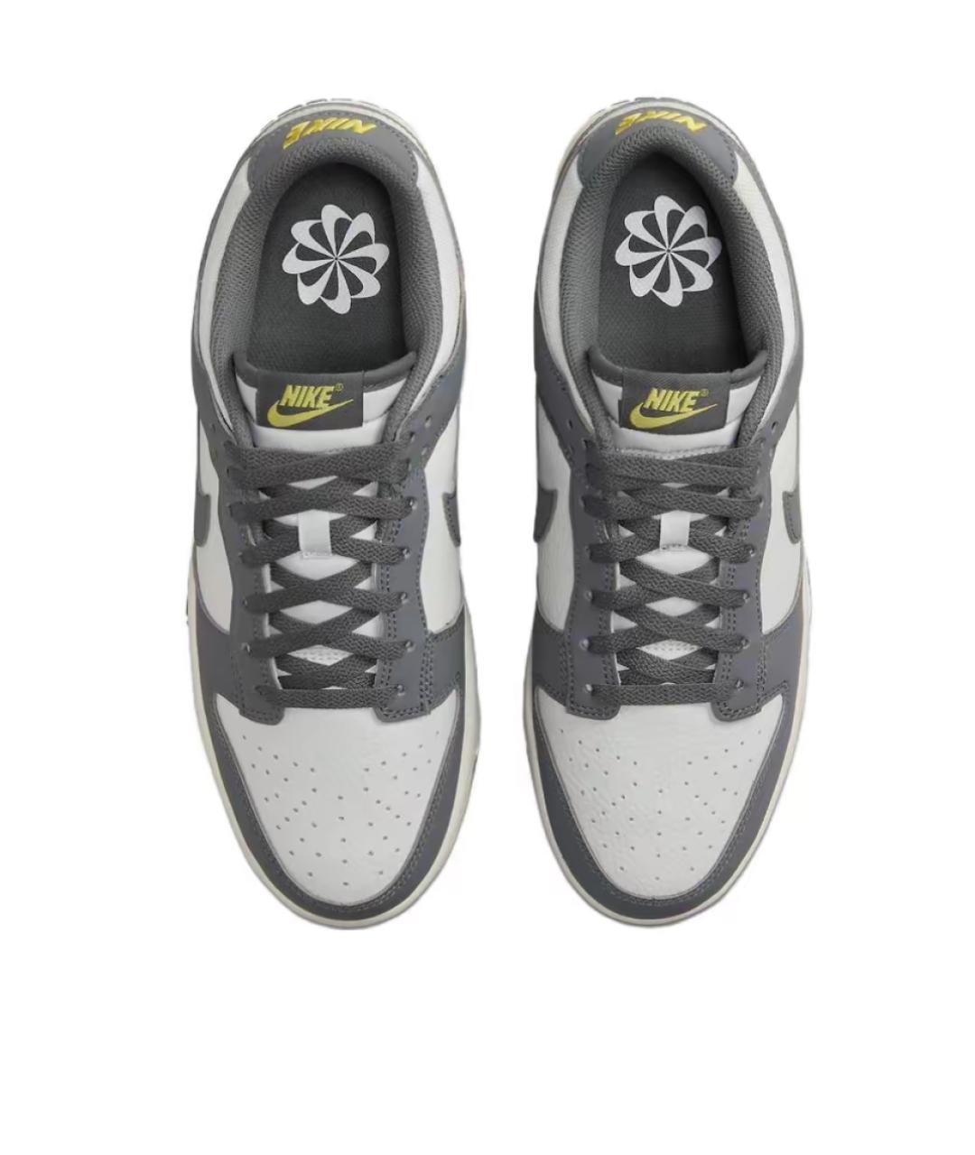 NIKE Серые кожаные низкие кроссовки / кеды, фото 2