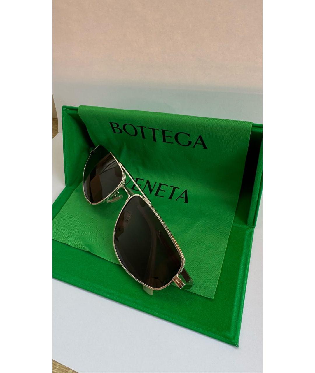 BOTTEGA VENETA Черные металлические солнцезащитные очки, фото 6