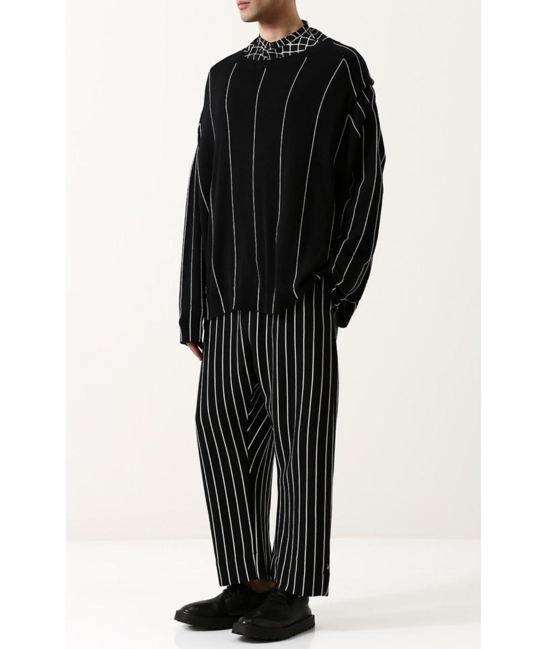 HAIDER ACKERMANN Черные шерстяные повседневные брюки, фото 8