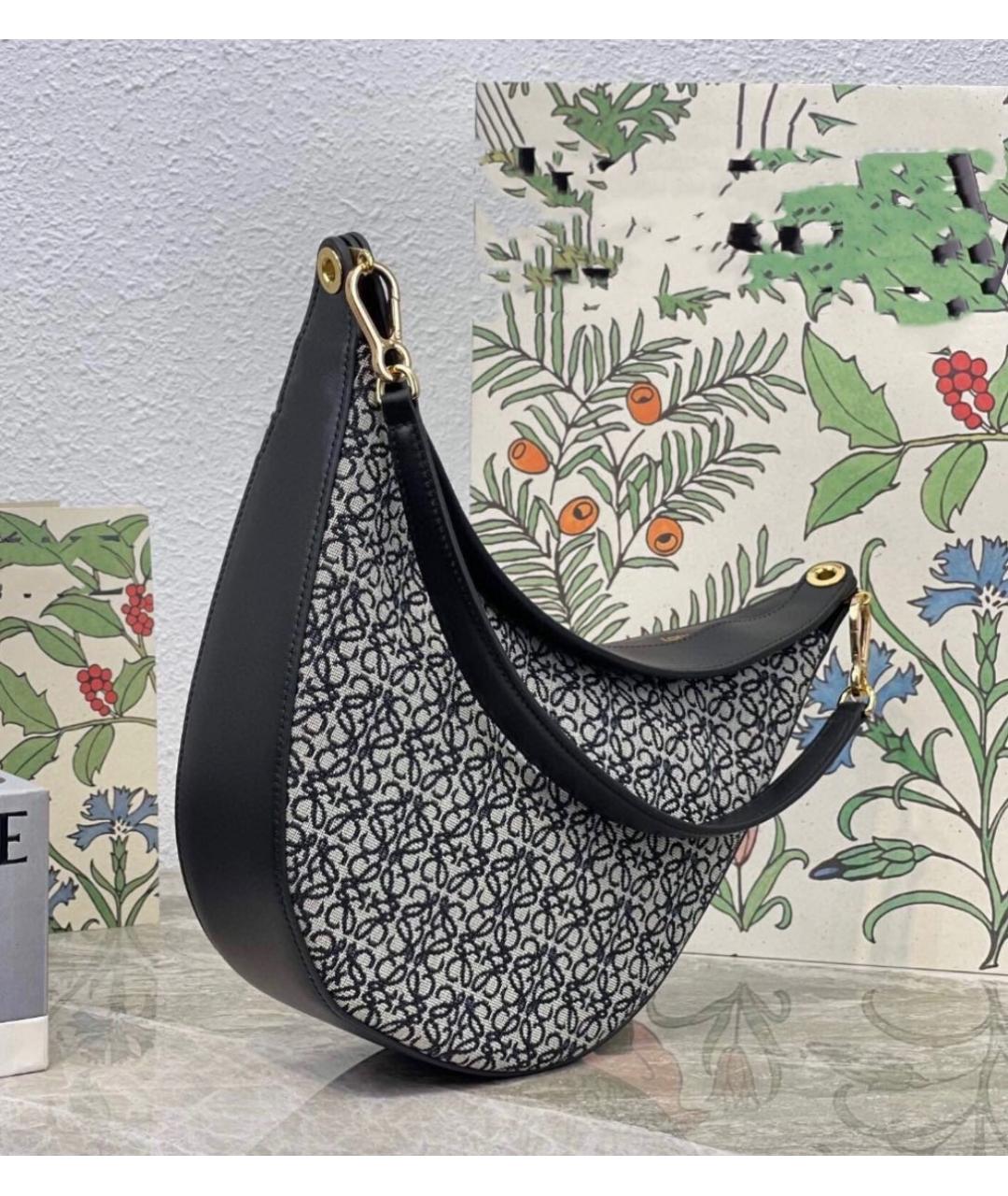 LOEWE Черная кожаная сумка через плечо, фото 3