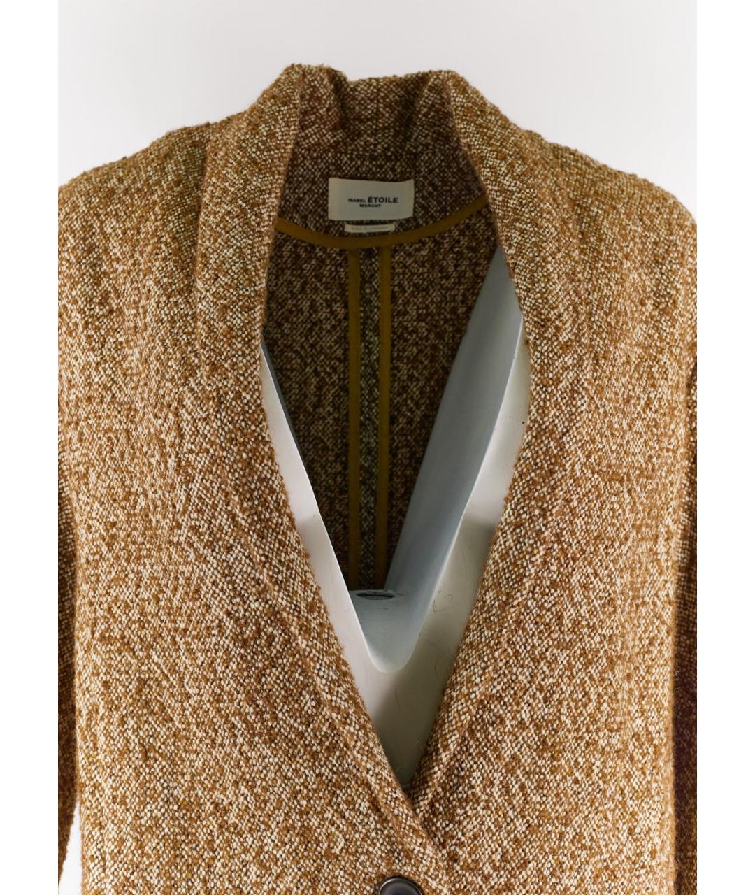 ISABEL MARANT Коричневое шерстяное пальто, фото 4