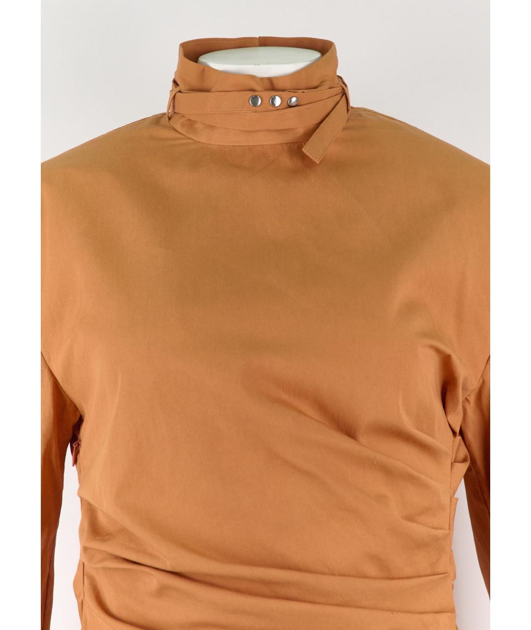 ACNE STUDIOS Оранжевое хлопковое платье, фото 4