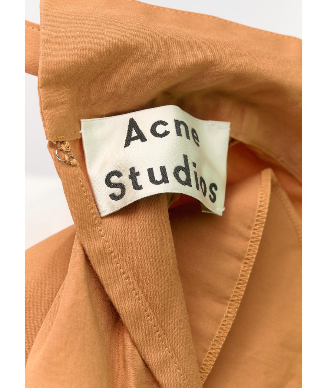 ACNE STUDIOS Оранжевое хлопковое платье, фото 3
