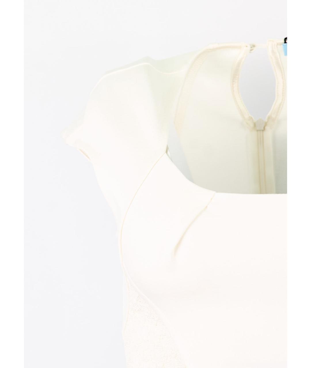 BLUMARINE Белое вискозное коктейльное платье, фото 5