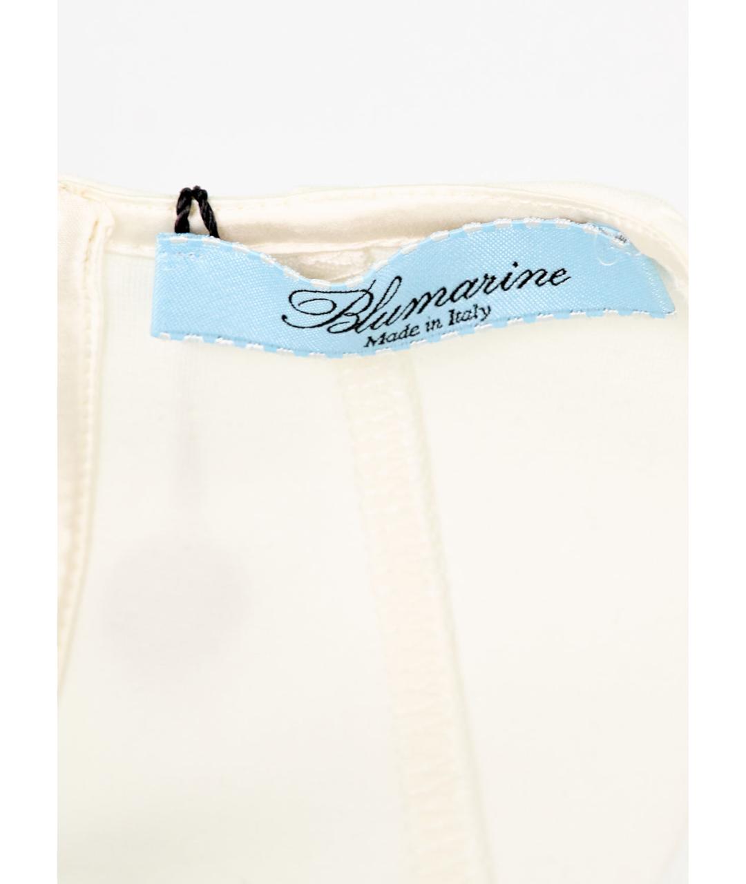 BLUMARINE Белое вискозное коктейльное платье, фото 3