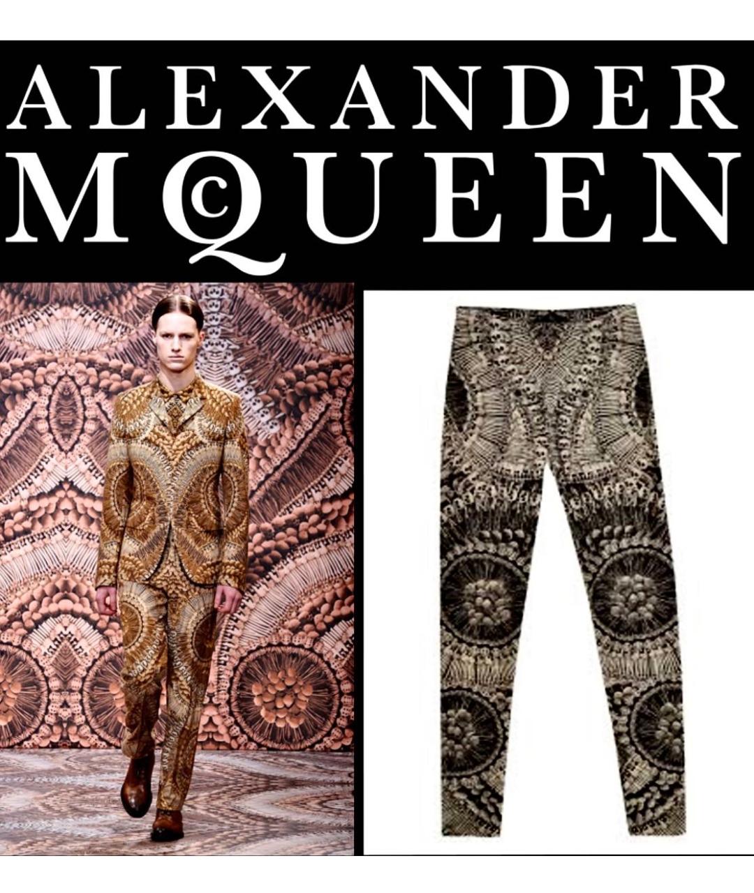 ALEXANDER MCQUEEN Серые шерстяные леггинсы и велосипедки, фото 7