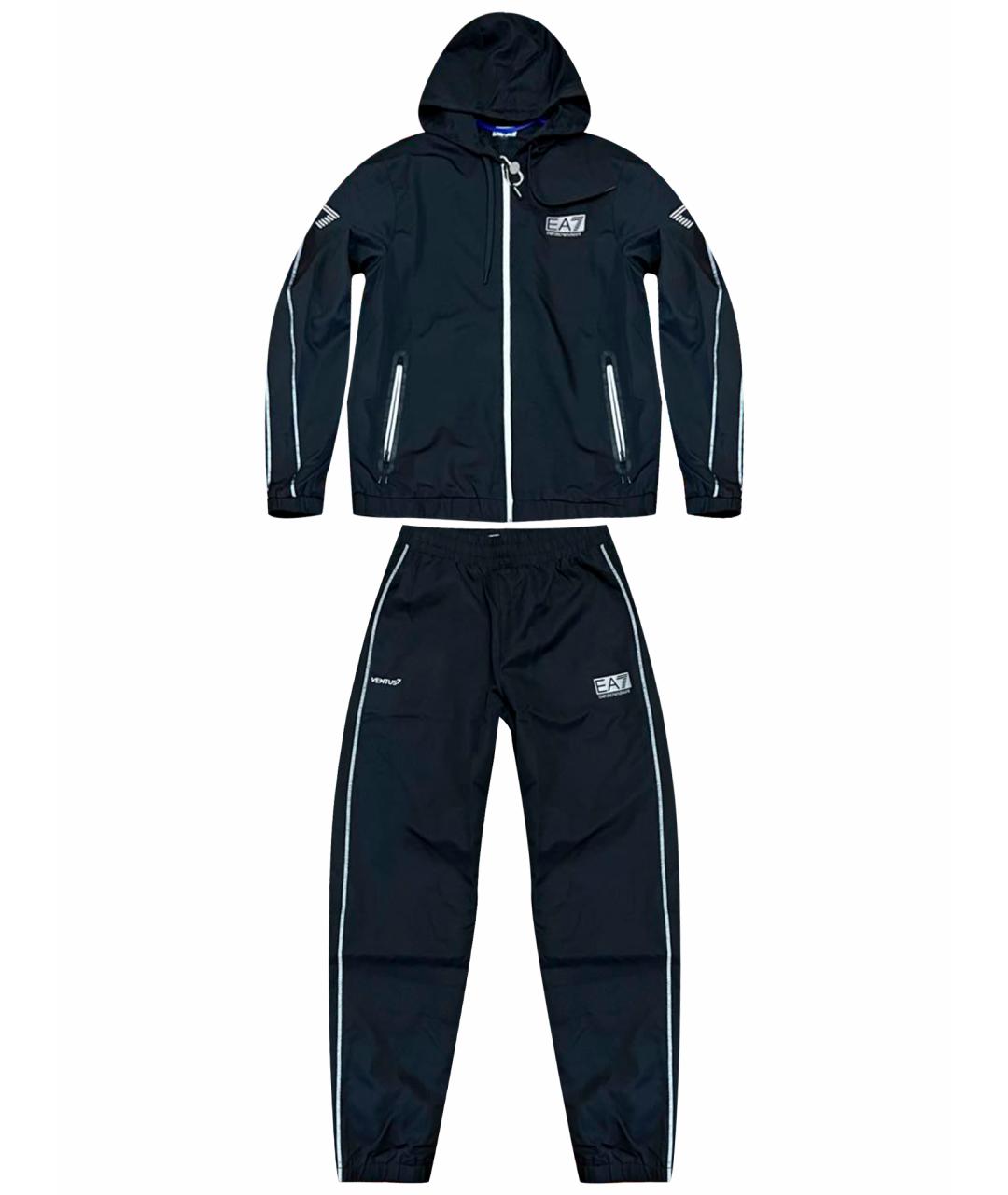 EMPORIO ARMANI Черный полиэстеровый спортивный костюм, фото 1