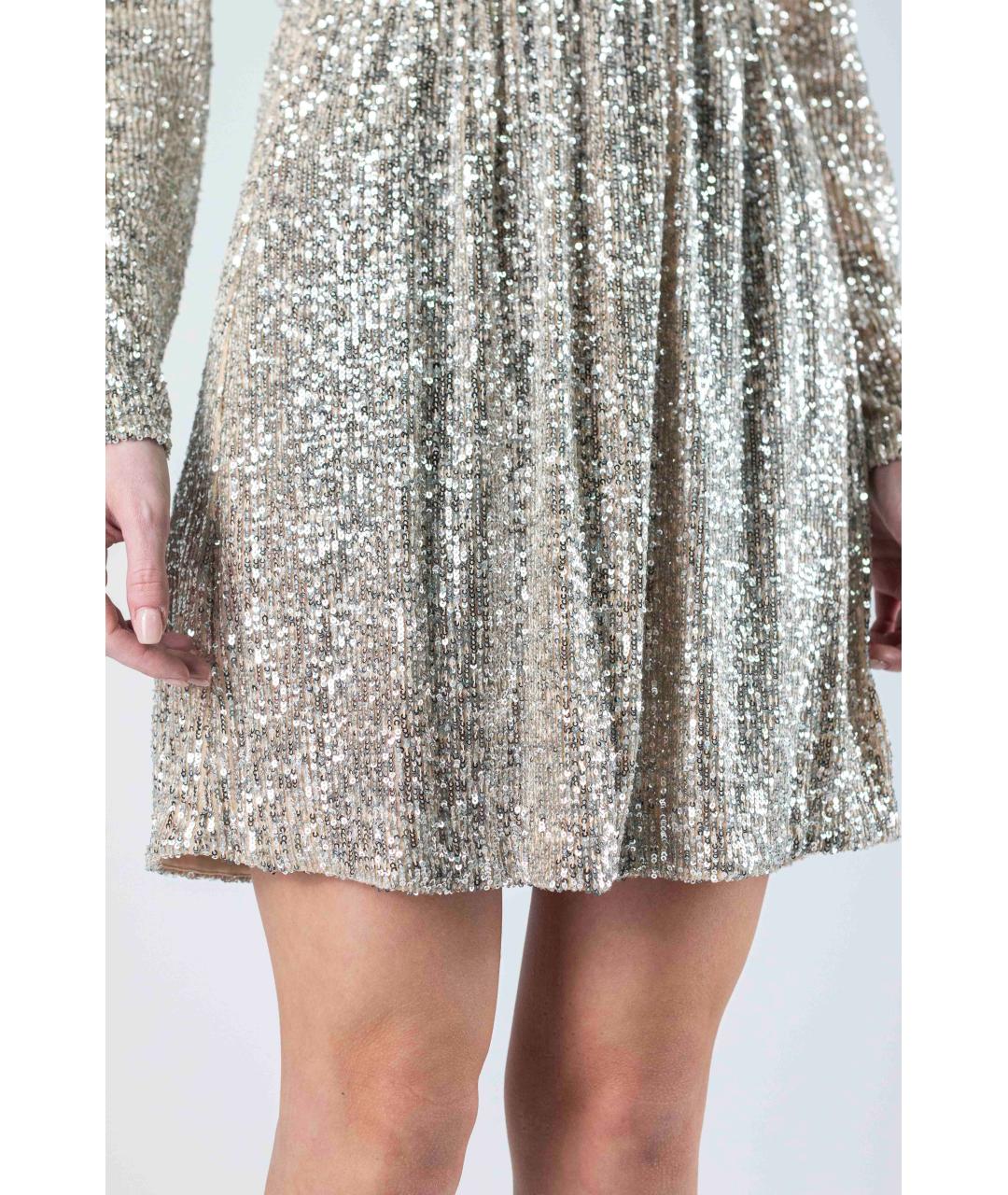 ERMANNO SCERVINO Серебряное полиамидовое коктейльное платье, фото 5