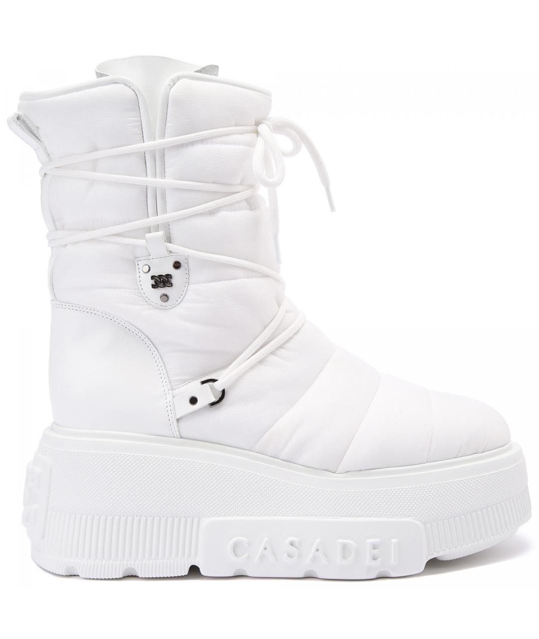 CASADEI Белые текстильные ботинки, фото 1