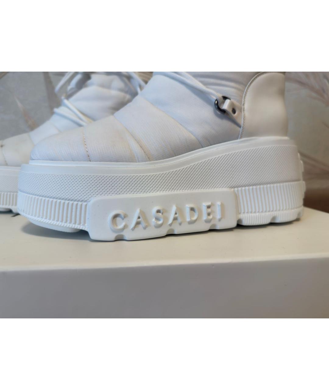CASADEI Белые текстильные ботинки, фото 4