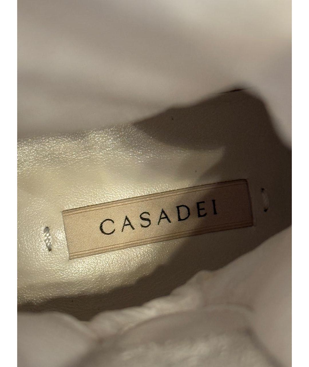 CASADEI Белые текстильные ботинки, фото 6