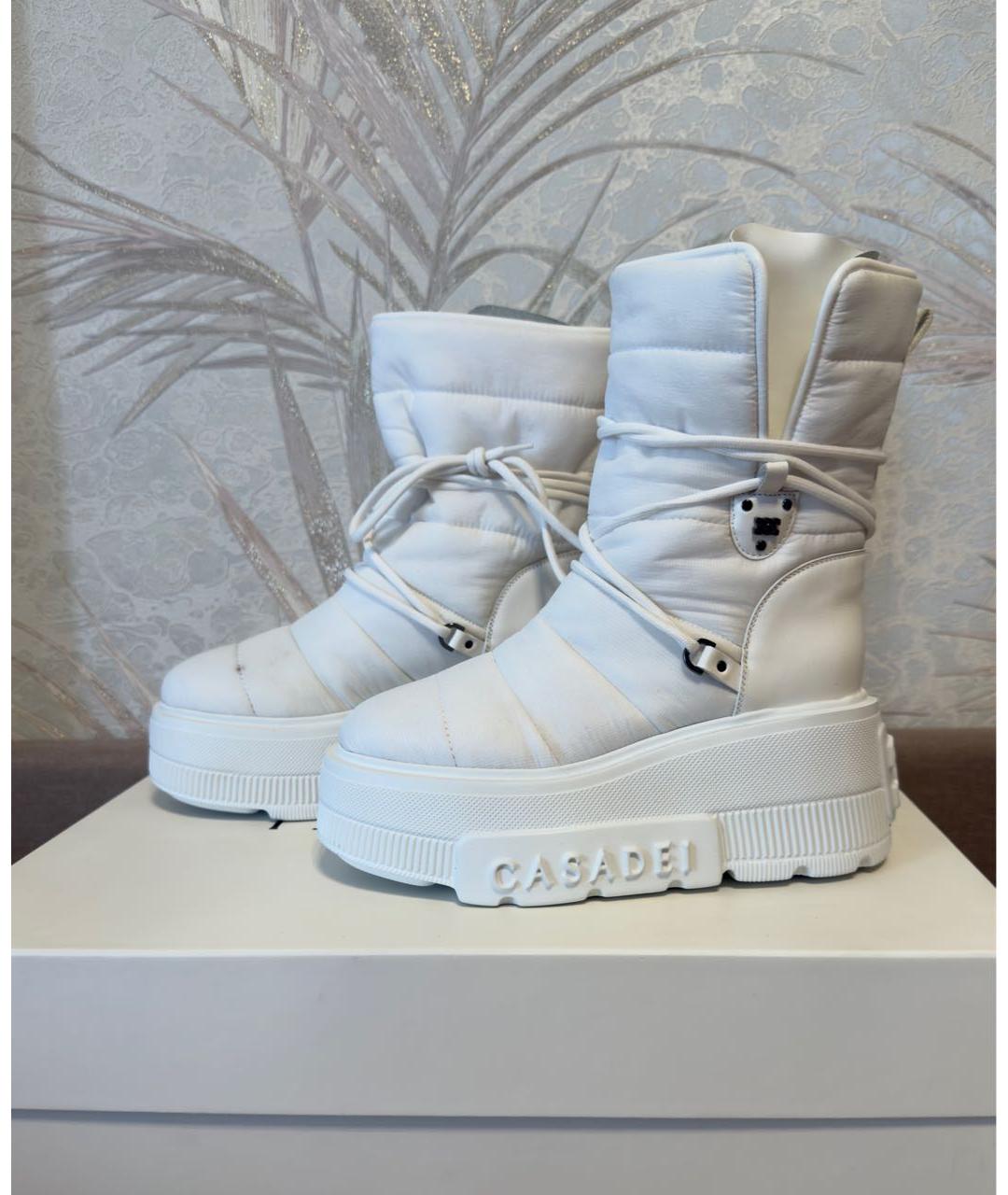 CASADEI Белые текстильные ботинки, фото 3