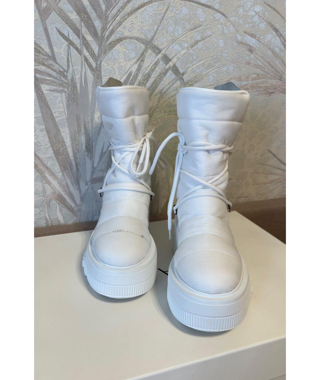 CASADEI Белые текстильные ботинки, фото 2