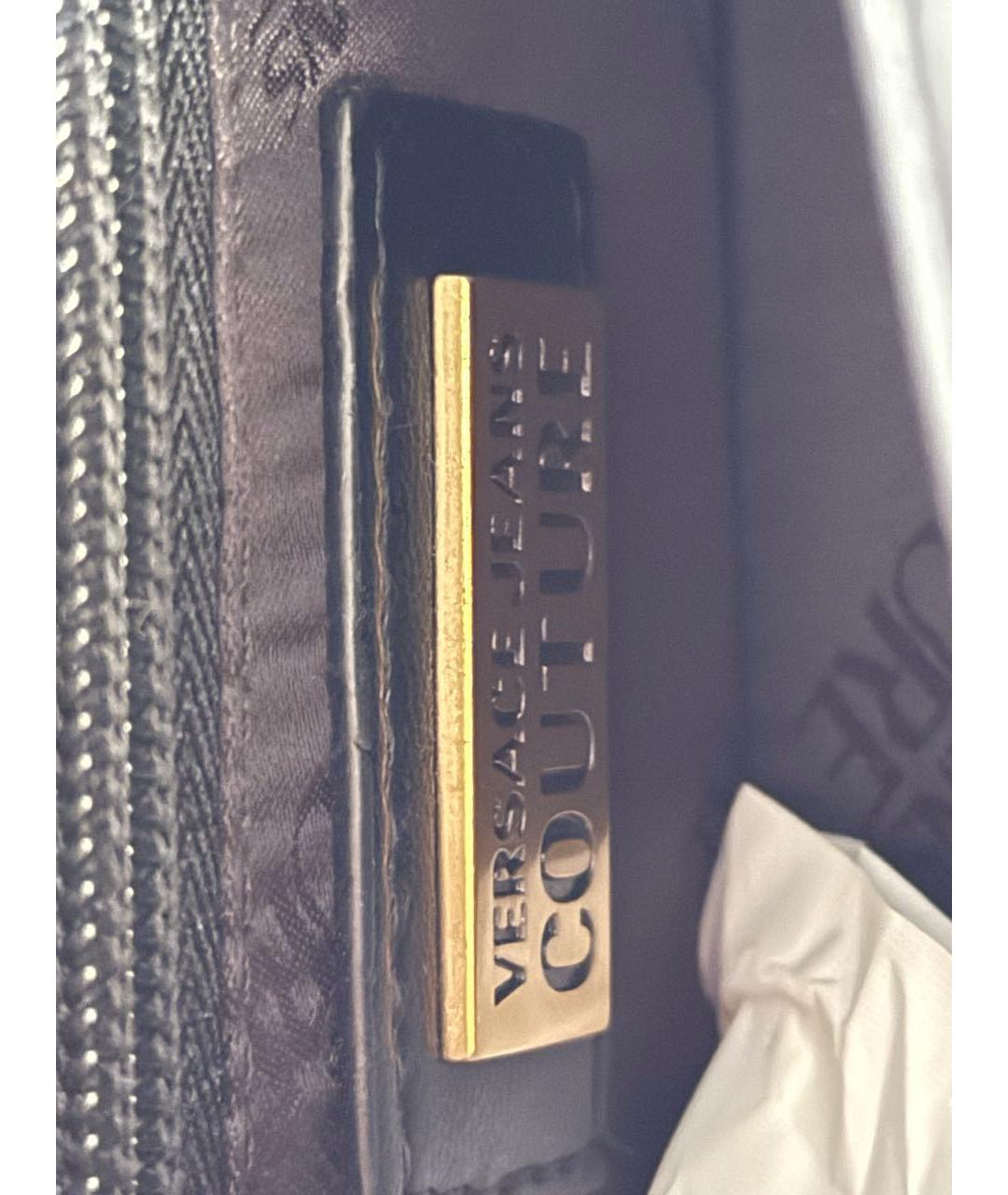 VERSACE JEANS COUTURE Черная сумка через плечо из искусственной кожи, фото 7