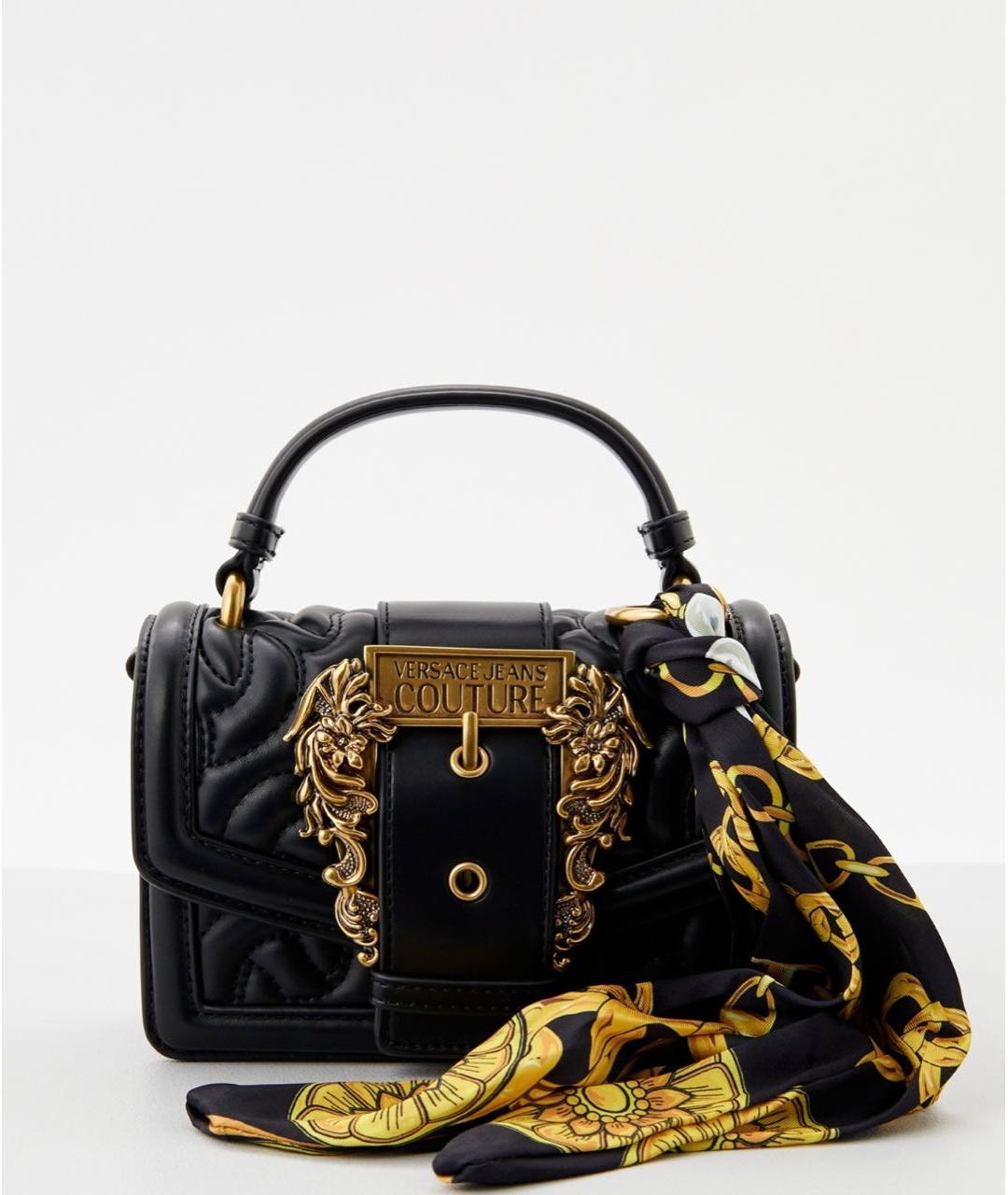 VERSACE JEANS COUTURE Черная сумка через плечо из искусственной кожи, фото 9