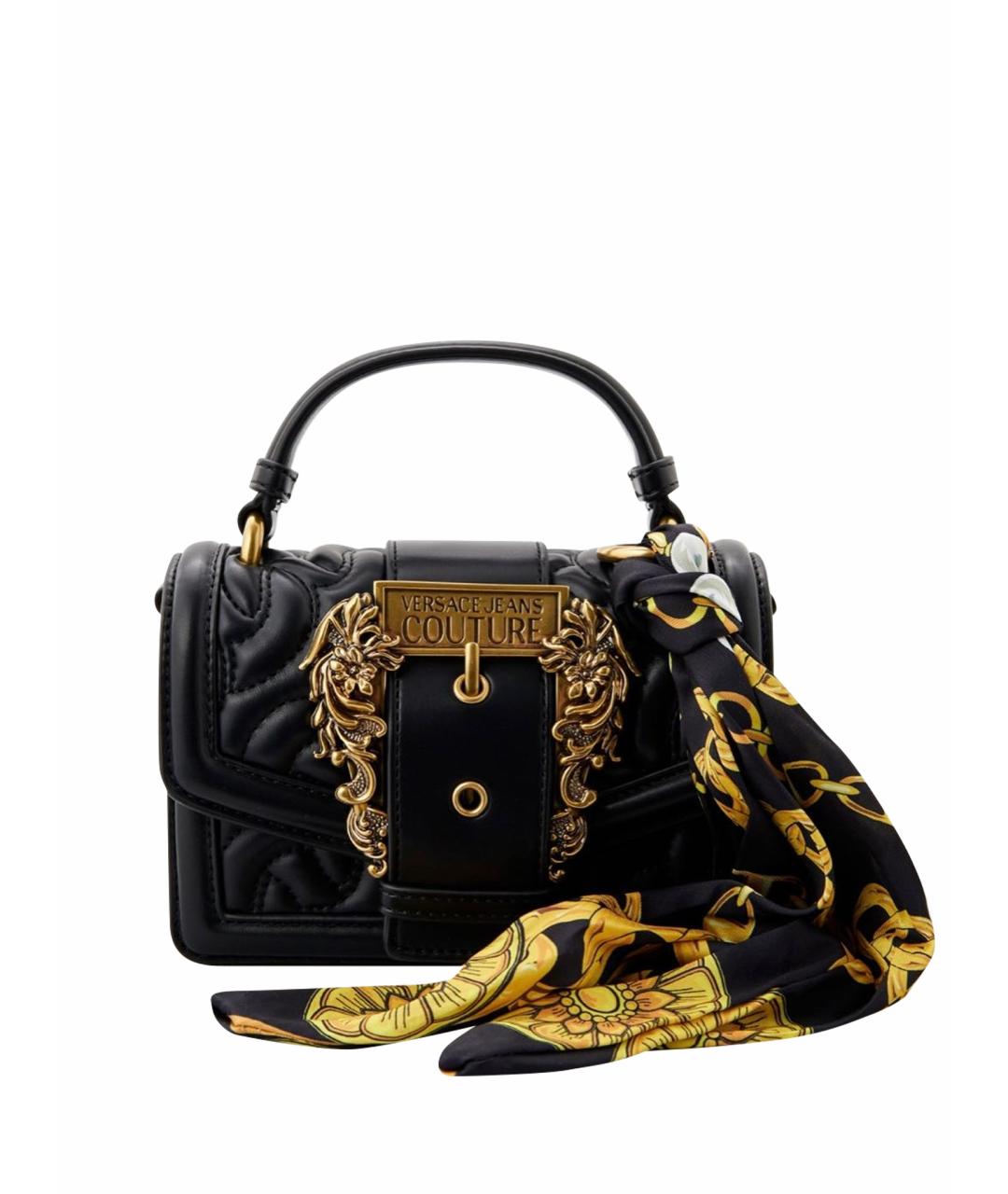 VERSACE JEANS COUTURE Черная сумка через плечо из искусственной кожи, фото 1