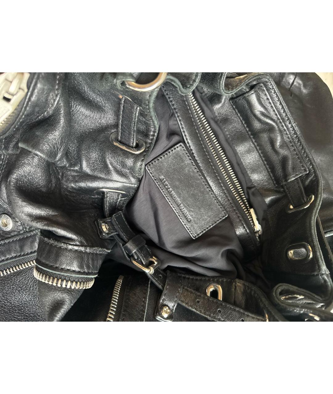 ALEXANDER MCQUEEN Черный кожаный рюкзак, фото 4