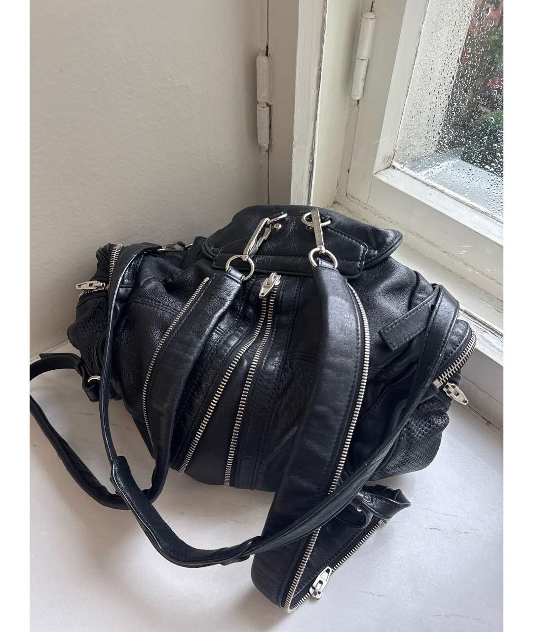 ALEXANDER MCQUEEN Черный кожаный рюкзак, фото 3