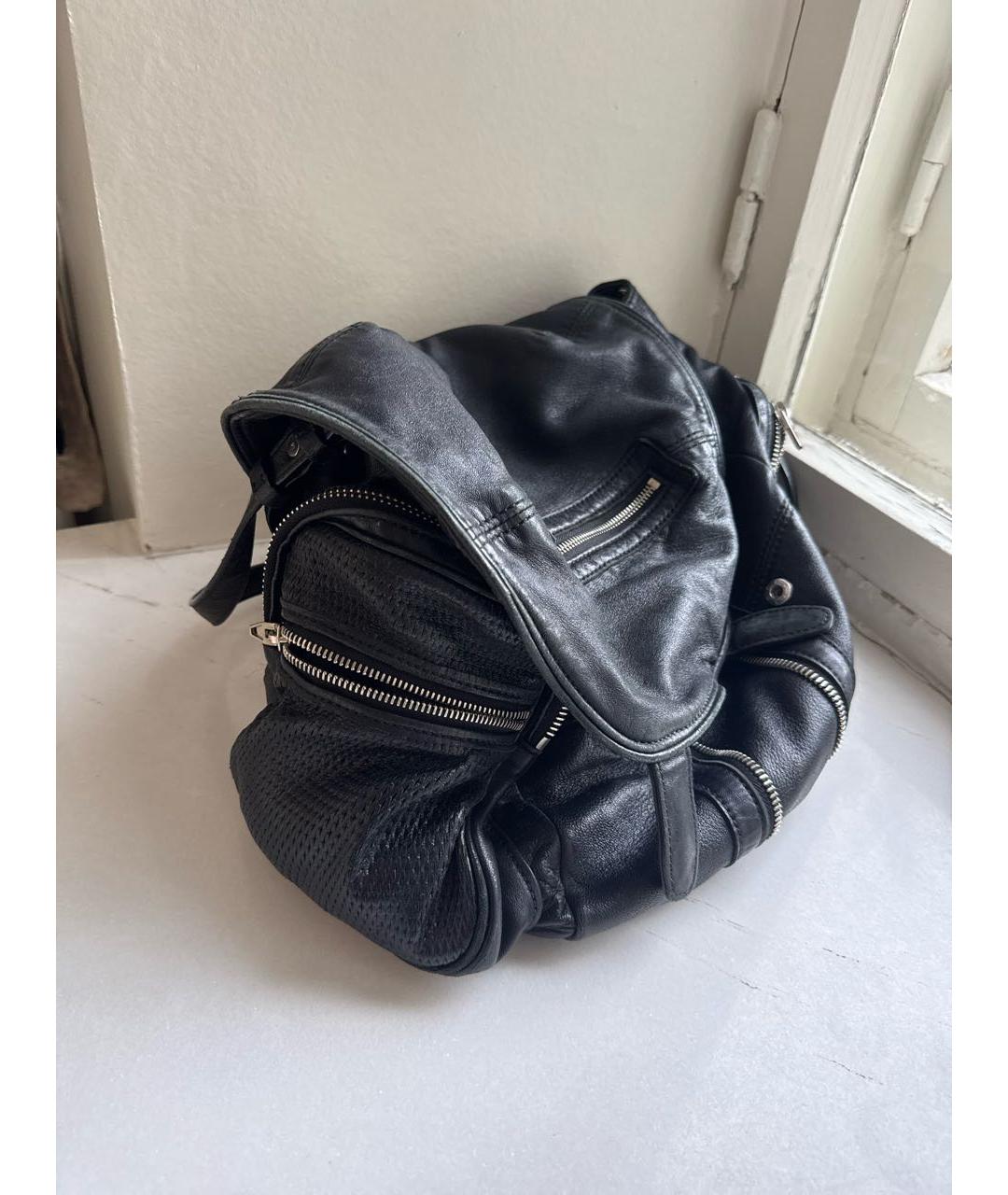 ALEXANDER MCQUEEN Черный кожаный рюкзак, фото 2