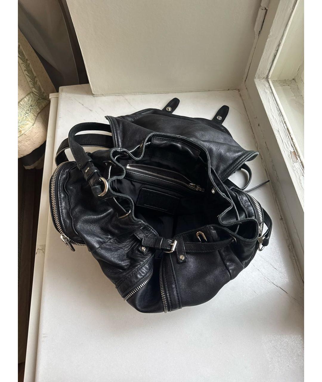 ALEXANDER MCQUEEN Черный кожаный рюкзак, фото 6