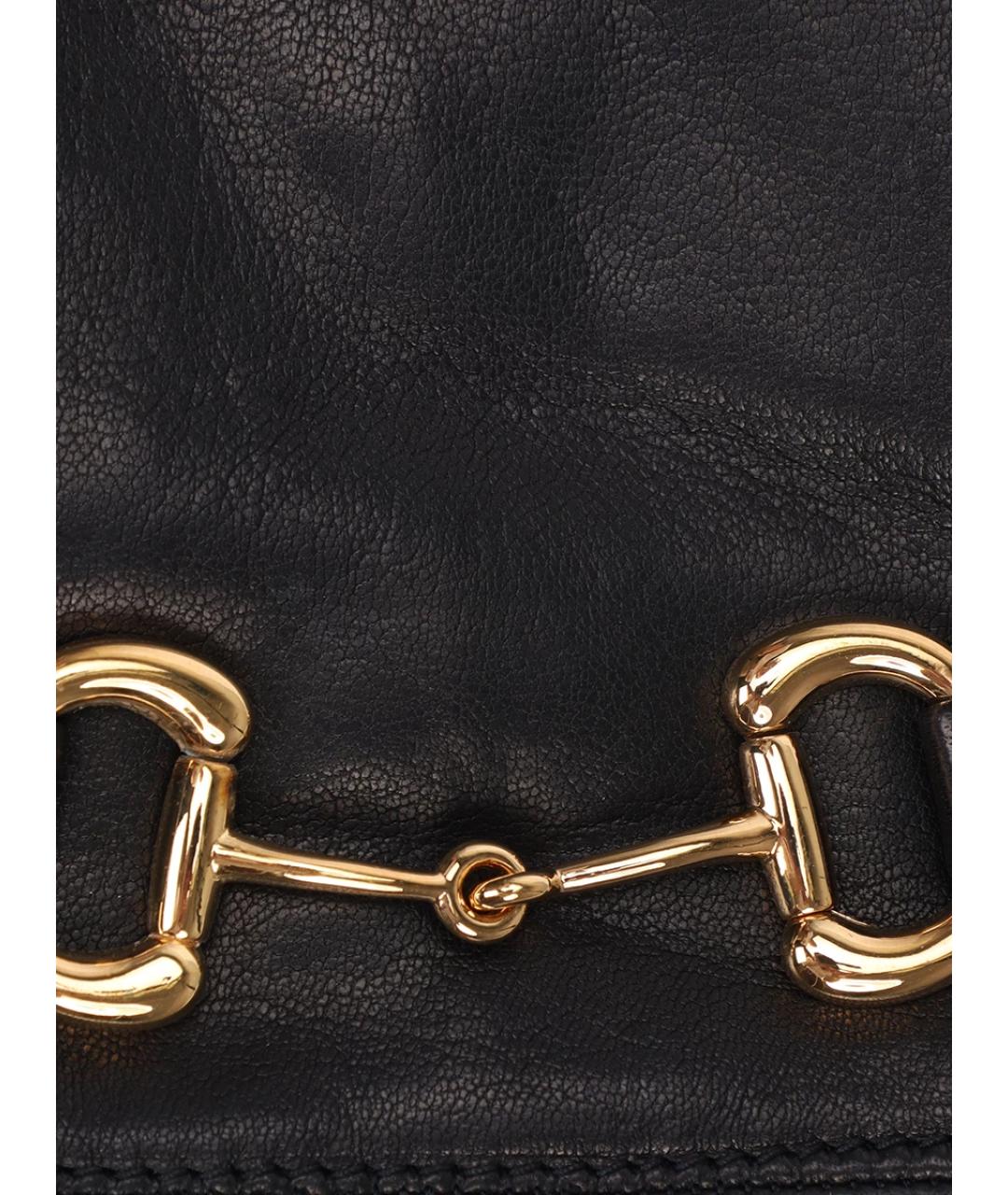 GUCCI Черные кожаные перчатки, фото 3