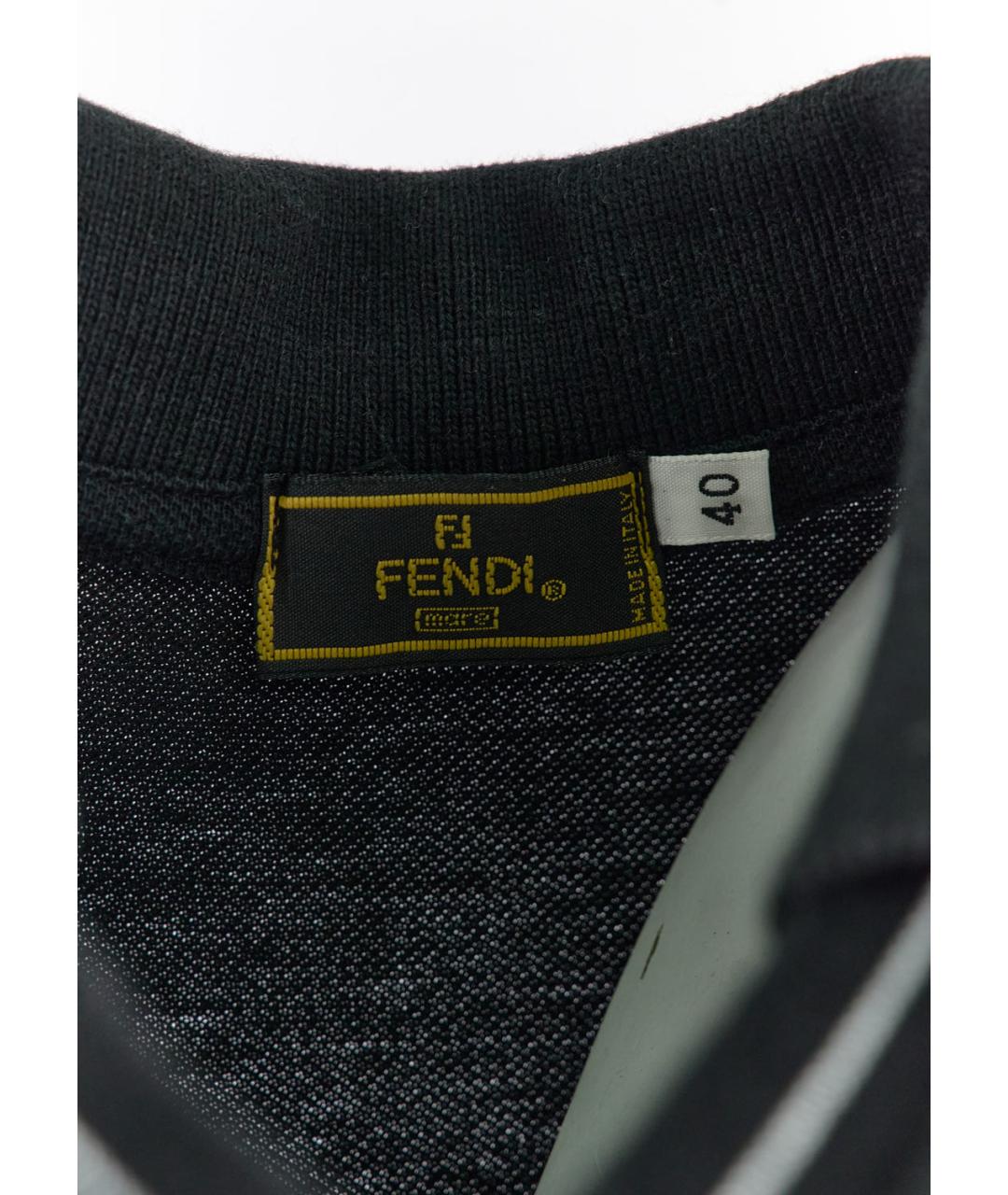 FENDI Черное хлопковое повседневное платье, фото 3