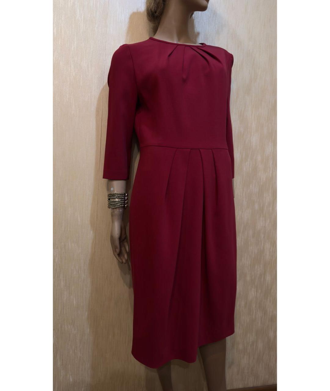 ESCADA Красное шерстяное повседневное платье, фото 5