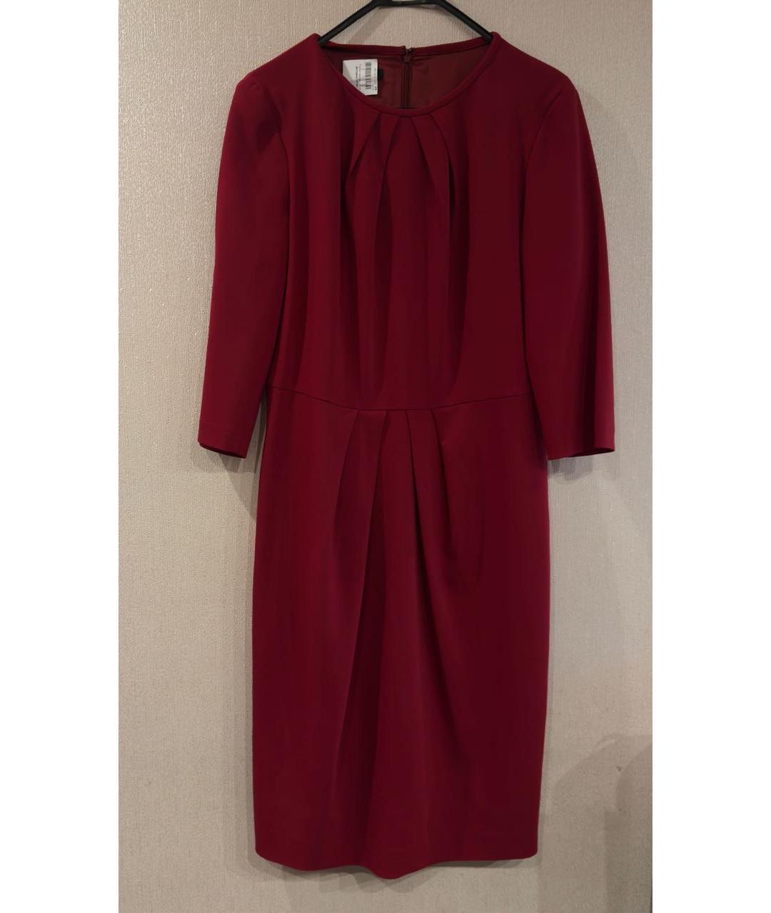 ESCADA Красное шерстяное повседневное платье, фото 9
