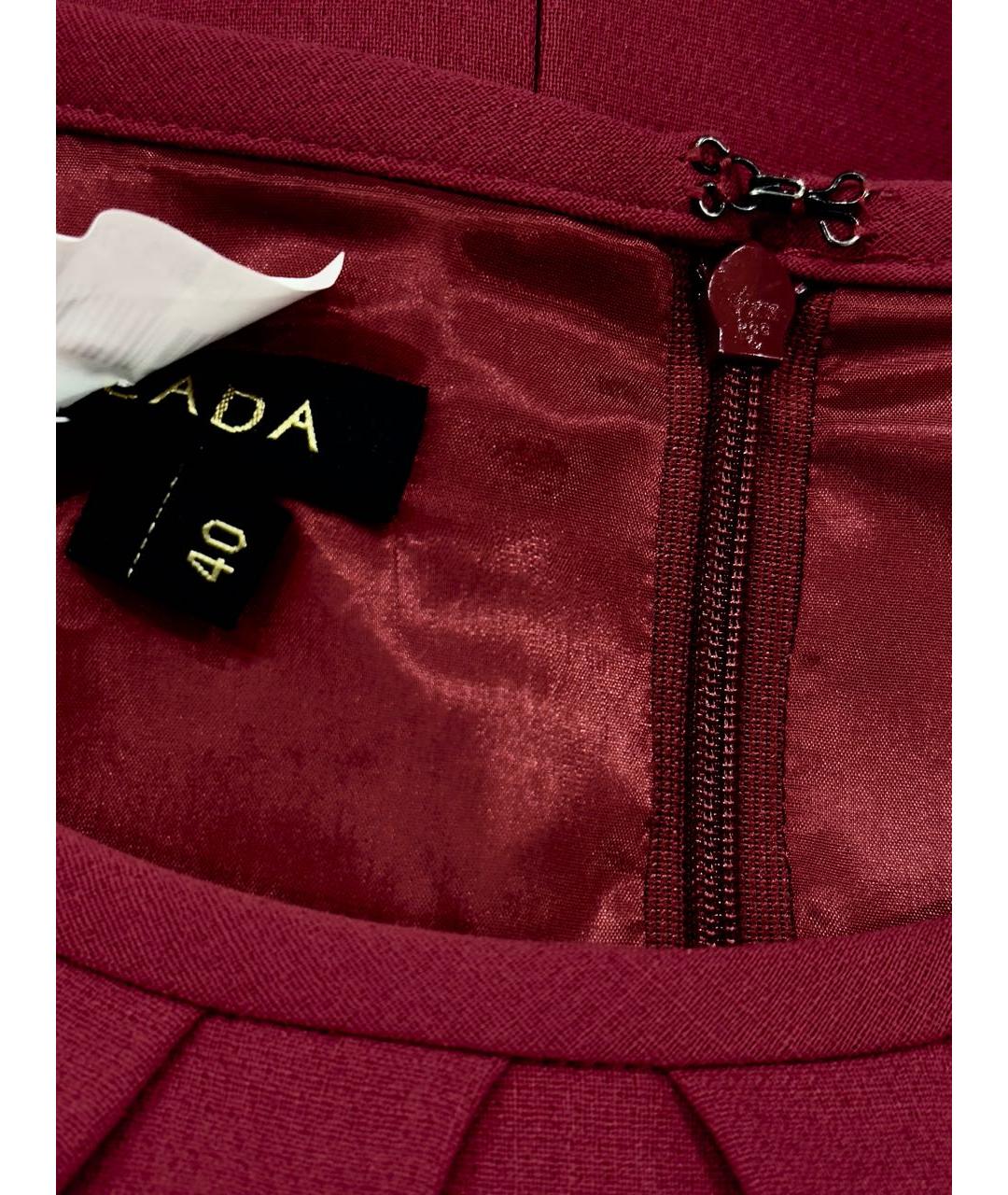 ESCADA Красное шерстяное повседневное платье, фото 2