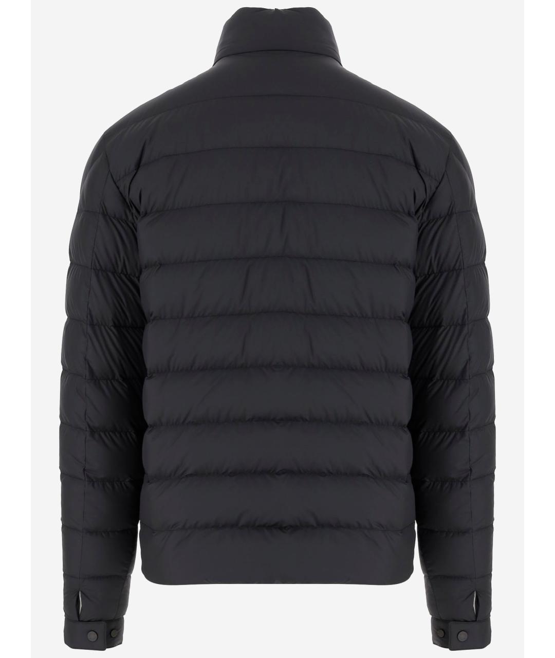 MONCLER Черный полиэстеровый пуховик, фото 2