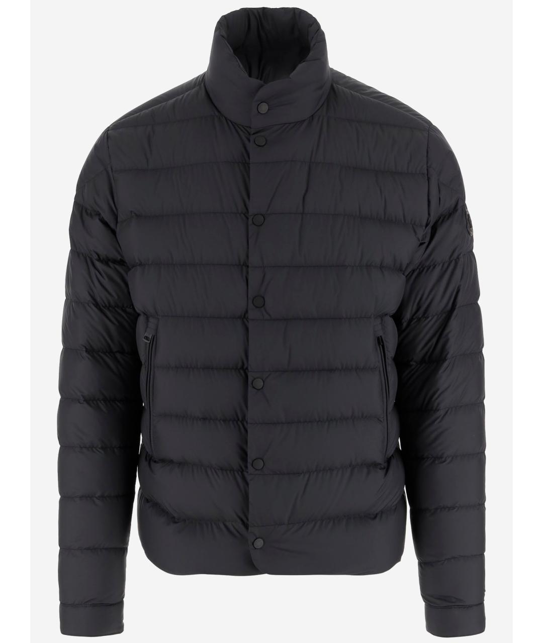 MONCLER Черный полиэстеровый пуховик, фото 4